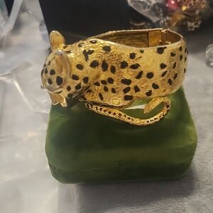 R.J. GRAZIANO Gold-tone Leopard Cuff Bracelet - Women's Jewelry